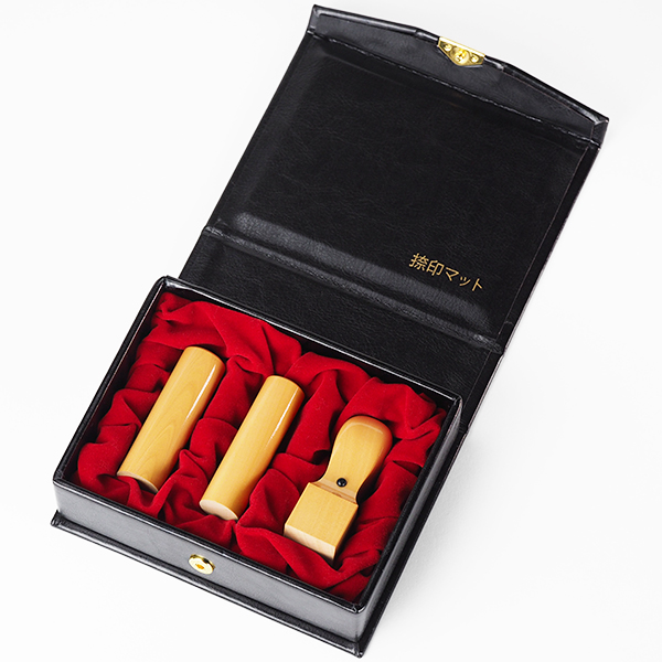 印材　各種 法人印鑑[手彫り仕上げ]・コンタクト柘ラグジュアリーセット